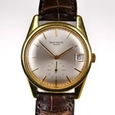 Patek Philippe — Patek Philippe Calatrava 3558J 1960's 34mm Yellow Gold 18k Auto 27-240M Silver — Watch — resale