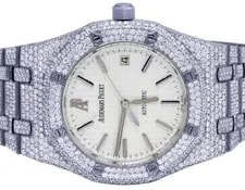 Audemars Piguet — Audemars Piguet Royal Oak 39MM Steel Silver Tone Dial VS Diamond 25.75 Ct — Watch — resale