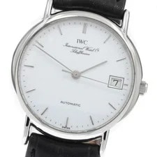 IWC — IWC Portofino Automatic SS Leather White Date From Japan — Watch — resale