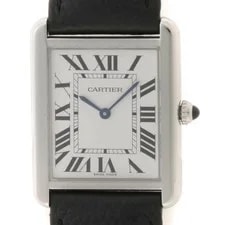 Cartier — Cartier Tank Solo LM WSTA0028 Stainless Steel / Leather 27mm Silver Dial #DW2508 — Watch — resale