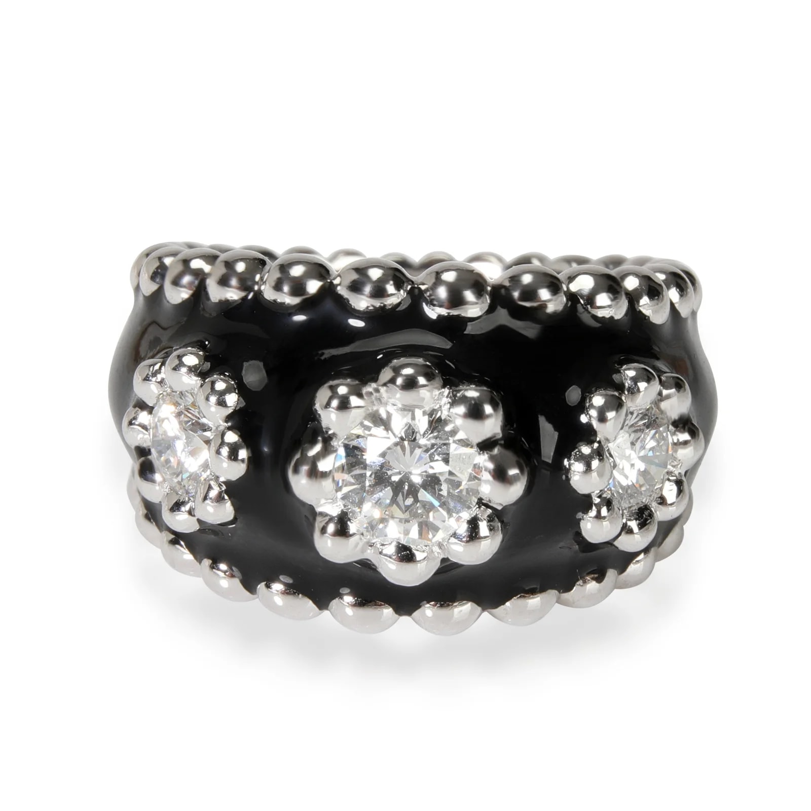 Chanel — Chanel & Enamel Cocktail 18kt White Gold 0.9 Ctw Fashion — Jewelry — resale