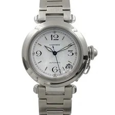Cartier — Cartier Pasha C Date W31015M7 Stainless Steel Diamond 35.0mm With Box #KNW2015 — Watch — resale