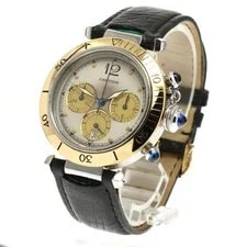 Cartier — Cartier Pasha de Chronograph 38 W3101155 38mm SS Silver / Gold Dial #C5888 — Watch — resale