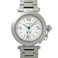 Cartier — Cartier Pasha C W31044M7 ( 2475) 35mm Stainless Steel White #WW7681 — Watch — resale