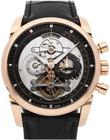 Worldofluxuryus — Parmigiani Fleurier Tonda Tondagraphe Rose Gold Openworked Graphite Tourbillon 18K Rose Gold — Watch — resale
