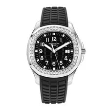 Patek Philippe — Patek Philippe Aquanaut 39MM Black Arabic Numerals Dial Gem Set — Watch — resale