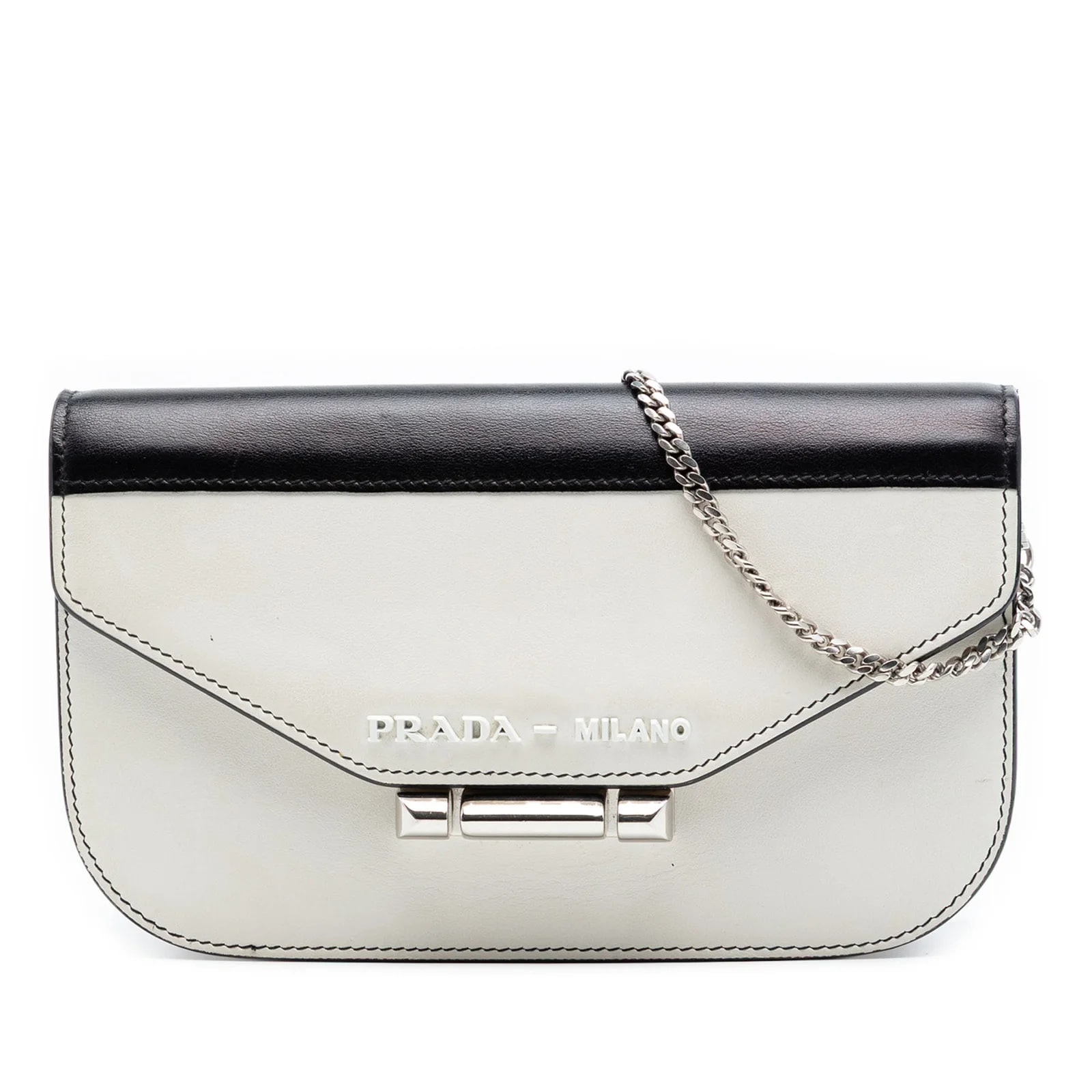 Prada — City Calf Sybille Flap Chain Crossbody — Handbag — resale