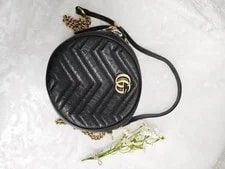 Gucci — Gucci 550154 GG Marmont Round Crossbody — Handbag — resale