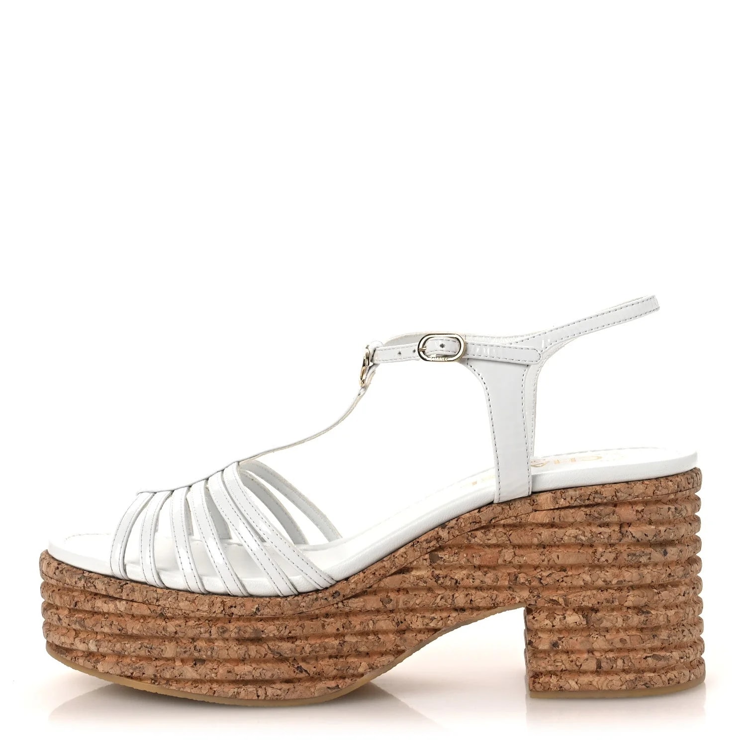 Chanel — Cork CC Ankle Strap Platform 40 — Designer Shoe — resale