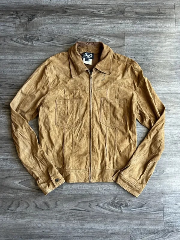 Vintage Archive Dolce and Gabbana Suede Jacket Sz M — Clothing — resale