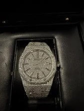 Audemars Piguet — Audemars Piguet Royal Oak 41mm Automatic Aftermarket Iced Out DiamondsVs2 -15400 — Watch — resale