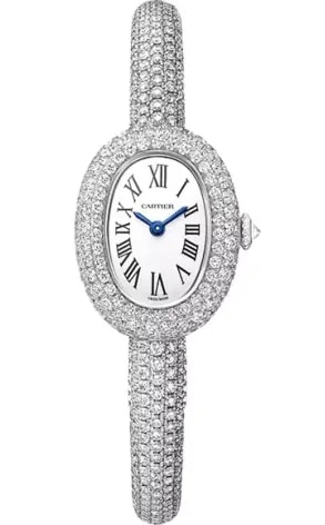 Worldofluxuryus — Cartier Baignoire 18K White Gold & Diamonds Lady's — Watch — resale