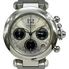 Cartier — Cartier Pasha C Chronograph W31048M7 Automatic Silver — Watch — resale