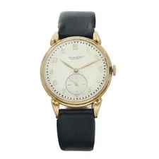 IWC — IWC 18k Gold Silver Arabic Dial 36 Mm Leather Manual Wind — Watch — resale