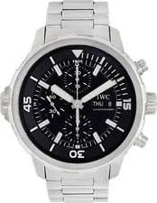 IWC — IWC Aquatimer iw376804 Stainless Steel Black Dial 44mm Automatic — Watch — resale