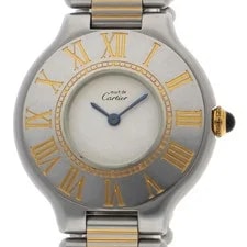 Cartier — Cartier Must 21 Silver Dial Quartz Gold Plated Stainless Steel ’s — Watch — resale