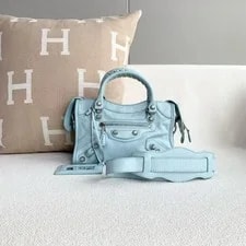 Balenciaga — Balenciaga City Mini Crackled Woven Handle Wide Wave =Auth — Handbag — resale
