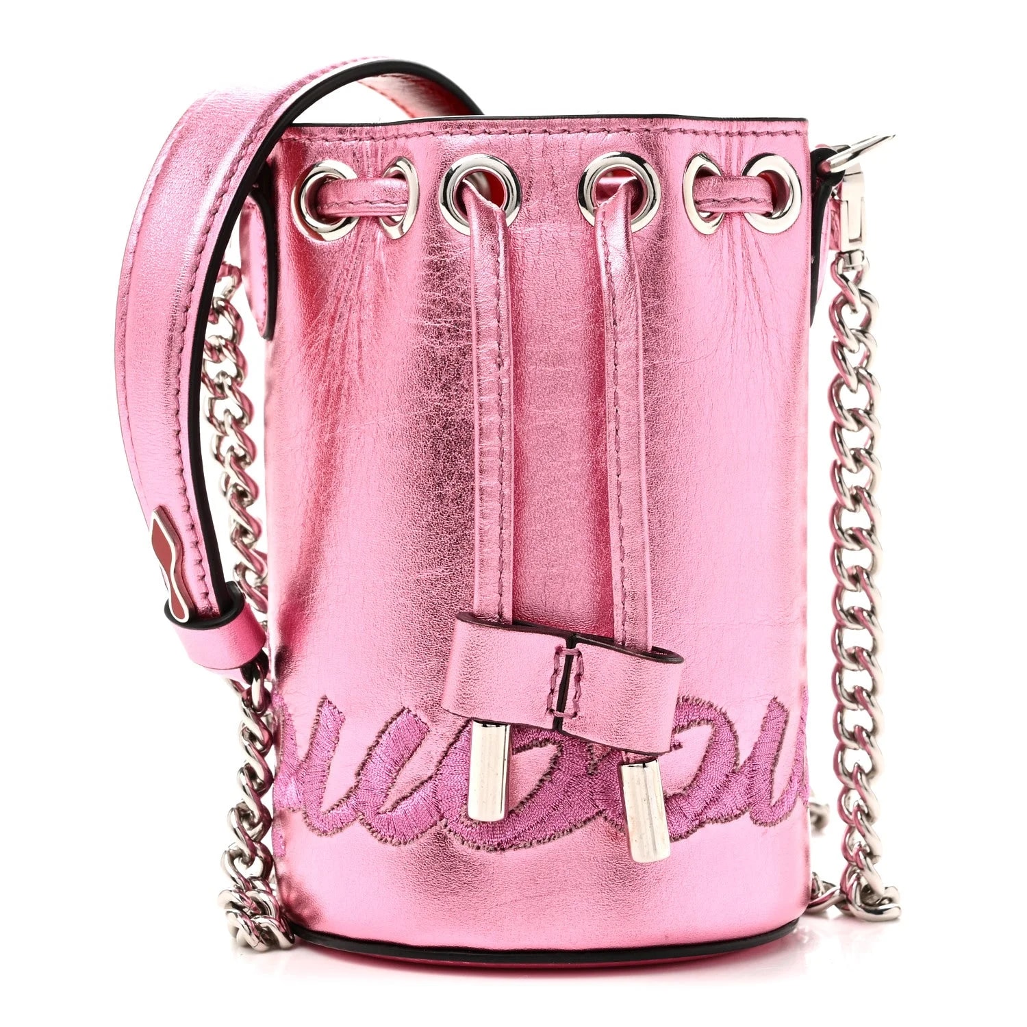 Christian Louboutin — Metallic Mary Jane Bucket Confettis — Handbag — resale