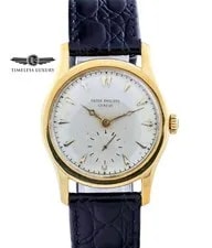 Patek Philippe — 1958 Patek Philippe 2464 Calatrava 18k Gold 33mm Silver Dial Manual Wind — Watch — resale