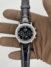 Patek Philippe — 2004 Patek Philippe Perpetual Calendar Chronograph Diamond Bezel 36mm Platinum — Watch — resale