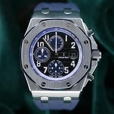 Audemars Piguet — Audemars Piguet Royal Oak Offshore "Batman" Blue Rubber Full SET 26470ST — Watch — resale