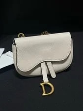 Dior — Christian Dior Mini Saddle Grained & Crossbody Duty — Handbag — resale