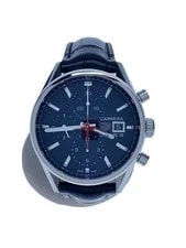 Carrera — TagHeuer Carrera Chronograph Caliber 16ATSS Leather 41mm BLK — Watch — resale
