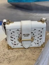 Prada — Prada Cahier Cut-Out Flap Auth — Handbag — resale