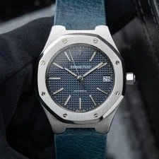 Audemars Piguet — Audemars Piguet Royal Oak Serviced 14800ST Blue Tapisserie Dial Steel 36mm — Watch — resale
