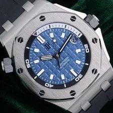 Audemars Piguet — Audemars Piguet Royal Oak Offshore Diver Blue Dial Black Rubber SET 15720ST — Watch — resale