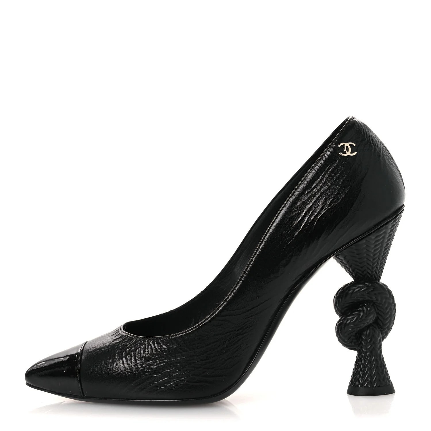 Chanel — Crumpled Knotted Cap Toe 39.5 — Designer Shoe — resale