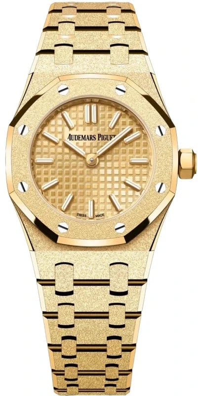 Worldofluxuryus — Audemars Piguet Royal Oak Mini Frosted 18K Yellow Gold Quartz Lady’s — Watch — resale