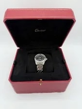 Breitling β Breitling Chronomat 38mm Gray Dial Silver Strap A17356 W/ Red Cartier Box β Watch β resale