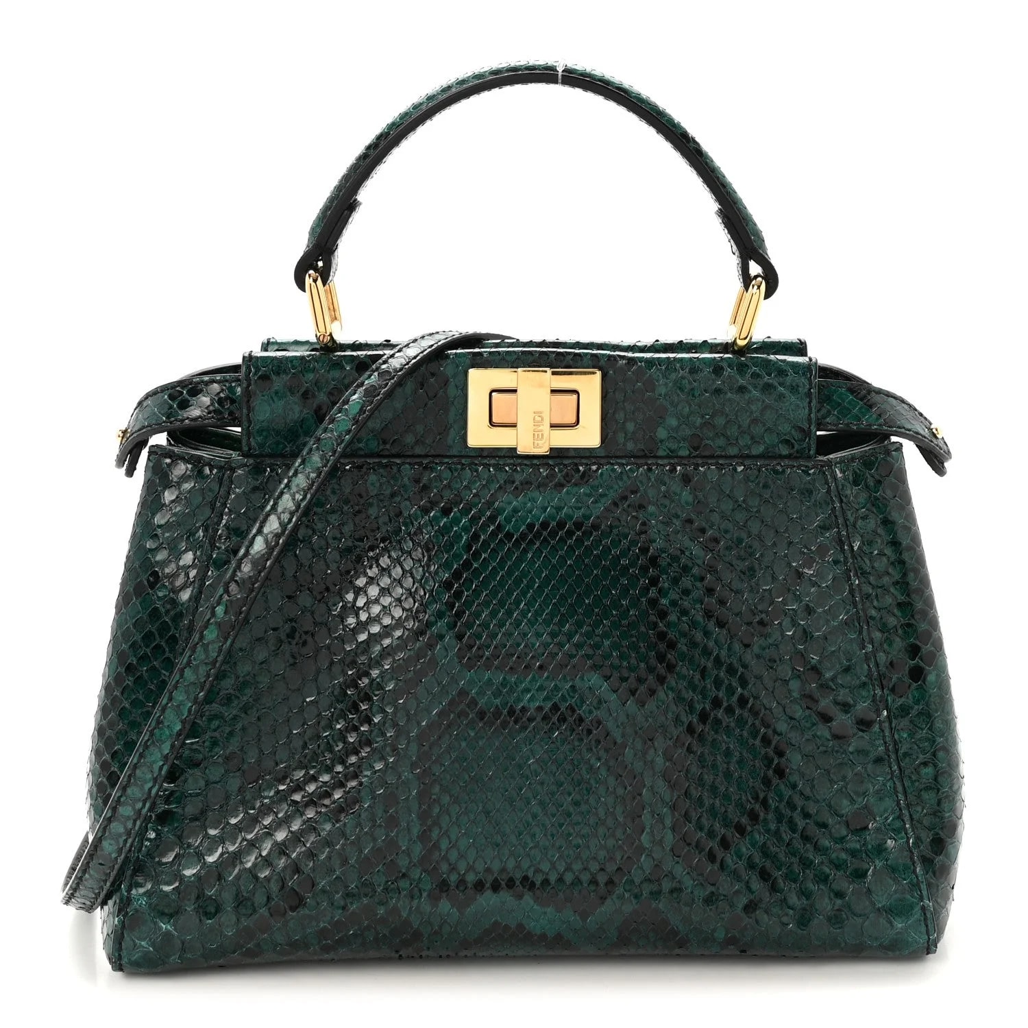 Fendi — Shiny Mini Peekaboo Iconic Satchel — Handbag — resale