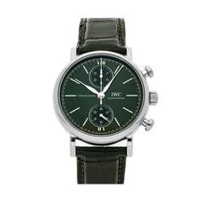 IWC — IWC Portofino Chronograph Steel Auto 39mm Green Dial Strap IW3914-05 — Watch — resale