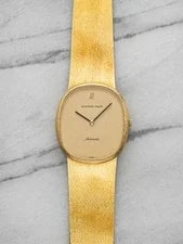 Audemars Piguet — 1970s Audemars Piguet Ellipse 18K YG Auto Champagne Glitter 31mm — Watch — resale
