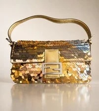 Fendi — Fendi & Sequin Baguette - Very "Sex and the City" Original Dust — Handbag — resale