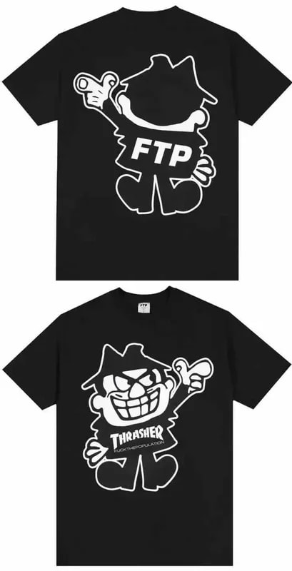 Supreme — FTP Thrasher Boris TEE T-shirt Supreme Anti — streetwear — resale