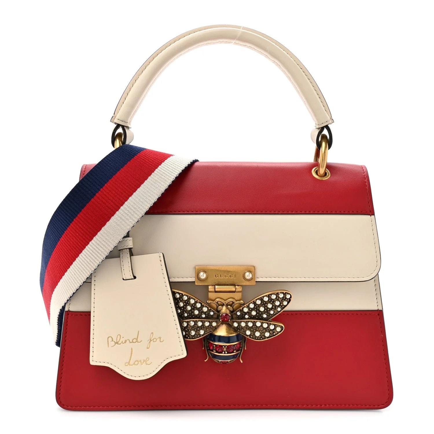 Gucci — Sylvie Web Small Queen Margaret Top Handle Hibiscus Mystic — Handbag — resale