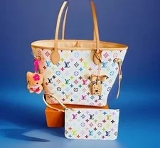 Louis Vuitton — 7p Louis Vuitton Murakami X TM Neverfull Pochett NEW — Handbag — resale