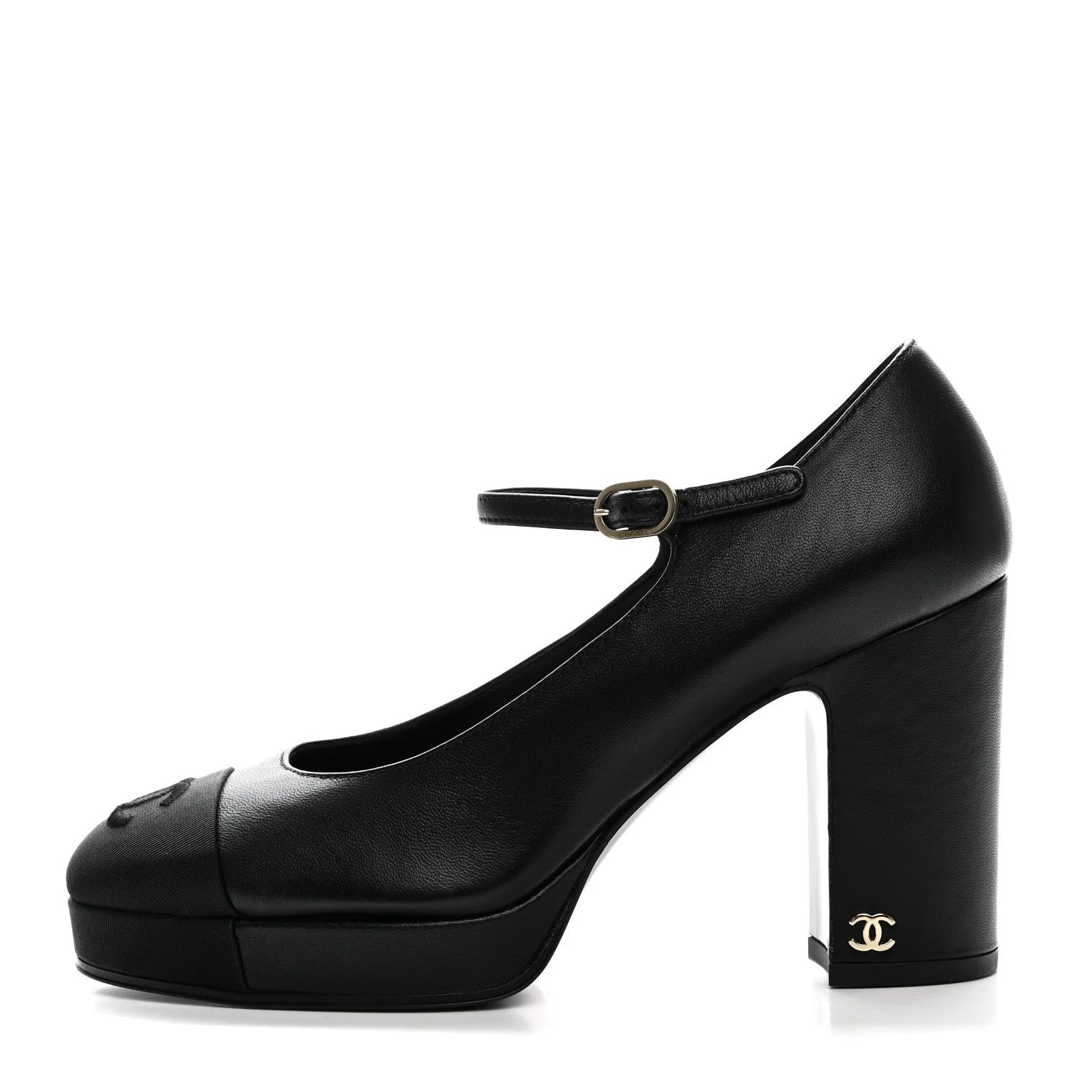 Chanel — Grosgrain Cap Toe CC Mary Jane 36 — Designer Shoe — resale