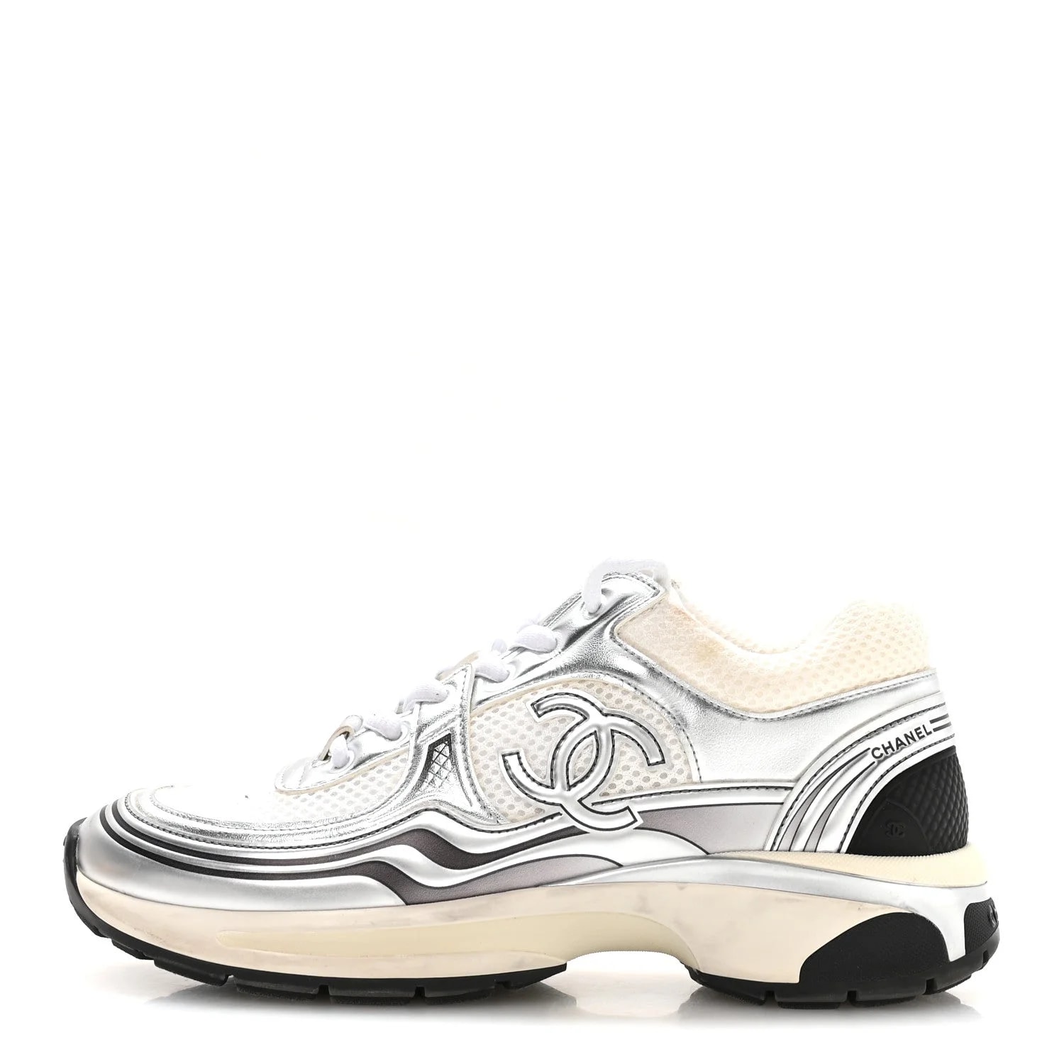 Chanel — Fabric Laminated Stretch CC 37.5 — Sneaker — resale