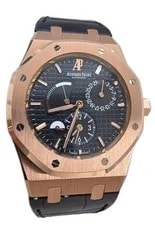 Audemars Piguet — Audemars Piguet Royal Oak Dual Time/ Rose Gold/New Strap /AP Serv. Warranty 28' — Watch — resale
