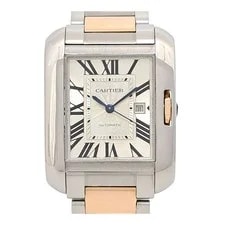 Cartier — Cartier W5310037 Tank Anglaise LM Automatic Stainless steelPink Gold — Watch — resale