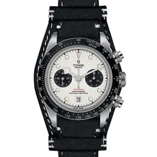 Tudor — Tudor Black Bay Chrono Panda Opaline Dial Black Leather Strap M79360N-0006 — Watch — resale