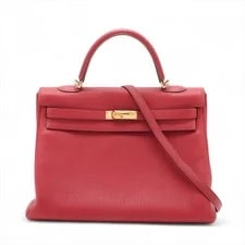 Hermès — Hermès Kelly 35 le Tournay Garance Metal Fittings □N:2010 — Handbag — resale