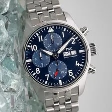 IWC — IWC Pilot's Chronograph 41mm Blue Dial Complete Set - IW388102 — Watch — resale