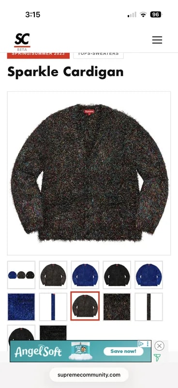Supreme — Supreme Sparkle Cardigan — streetwear — resale