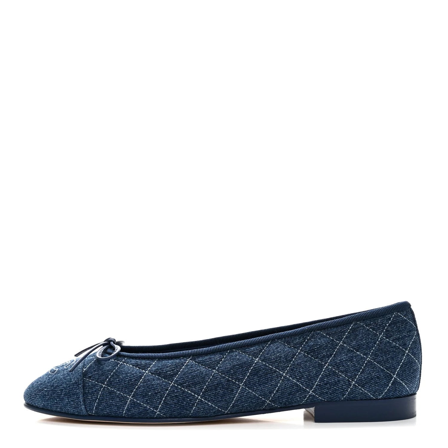 Chanel — Washed Cap Toe CC Ballerina 39.5 — Designer Shoe — resale