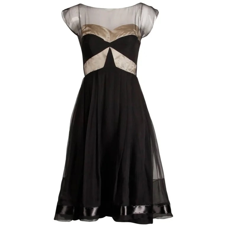 Jane Derby — 1950s Jane Derby + Nude Cocktail Dress — Designer Shoe — resale